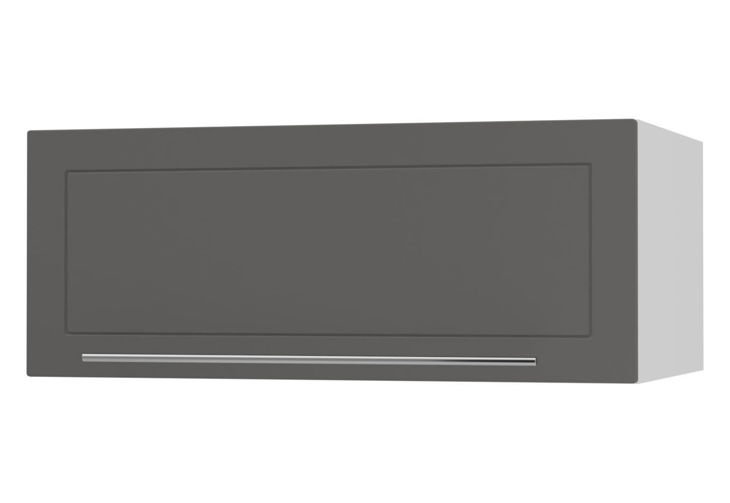 KLAPPHÄNGESCHRANK Kvantum W6B/90 Graphit Matt / Weiß Matt 90 / 59 / 36cm - Graphitfarben/Weiß, Holz/Holzwerkstoff (90/36/59cm) - Feldmann-Wohnen