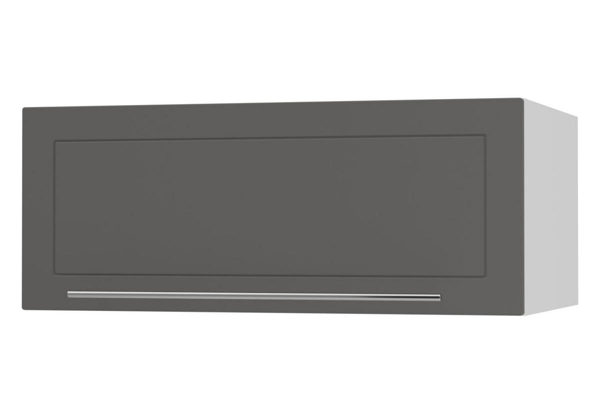 KLAPPHÄNGESCHRANK Kvantum W6B/90 Graphit Matt / Weiß Matt 90 / 59 / 36cm - Graphitfarben/Weiß, Holz/Holzwerkstoff (90/36/59cm) - Feldmann-Wohnen