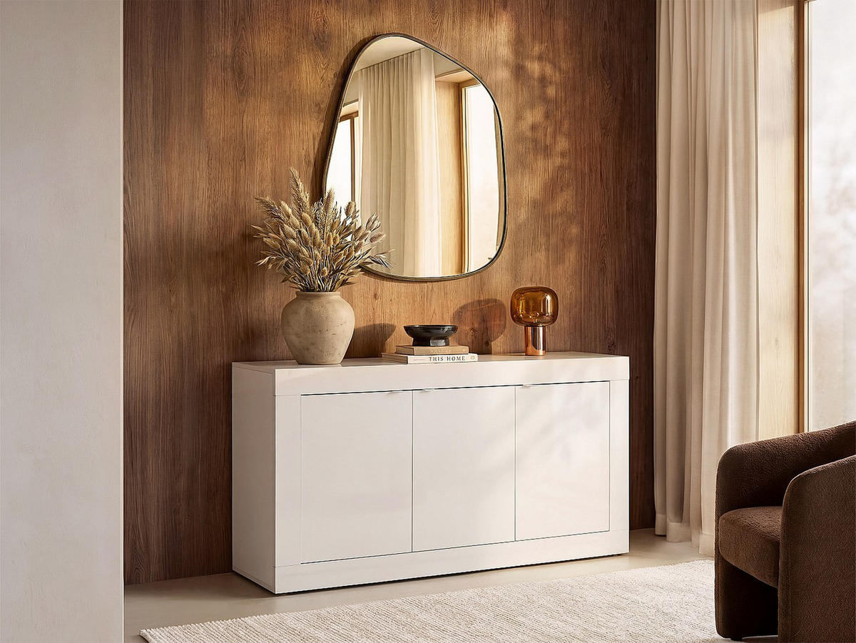 SIDEBOARD - 160 cm x 42 cm - Holz, Platte - Weiß - COMETE - Weiß, Holz (160/85.8/42cm) - Vente-Unique