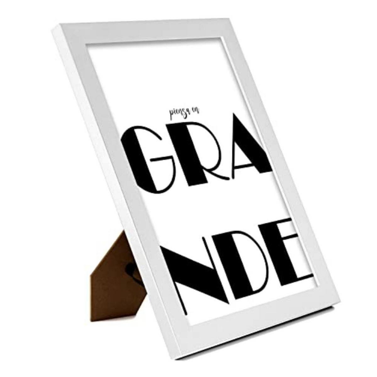 POSTER Set mit 4 Nachdenken TypografieStil A4 Weißer Rahmen - Weiß, Papier (29.7/3cm) - Nacnic