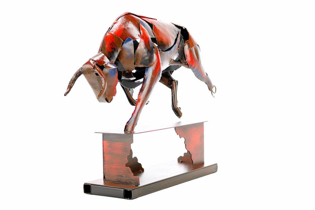METALLSKULPTUR Rot 39/48 cm - Rot, Metall (2.9/48/12cm) - KUNSTLOFT