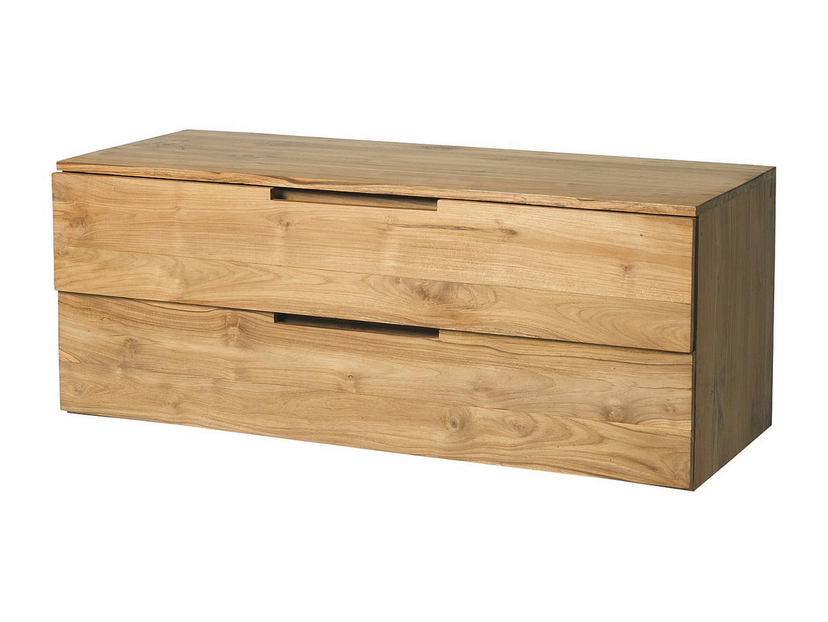 WASCHBECKENUNTERSCHRANK - 115 cm x 45 cm - holz - naturfarben hell Bimbing - Naturfarben, Holz (115/45/45cm) - Vente-Unique
