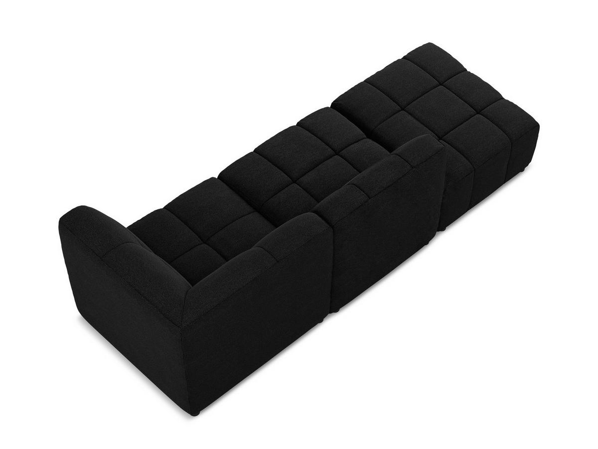 ECKSOFA Links Samt Stoff Grau - Taupe/Schwarz, Holzwerkstoff/Kunststoff (178/166cm) - Makamii