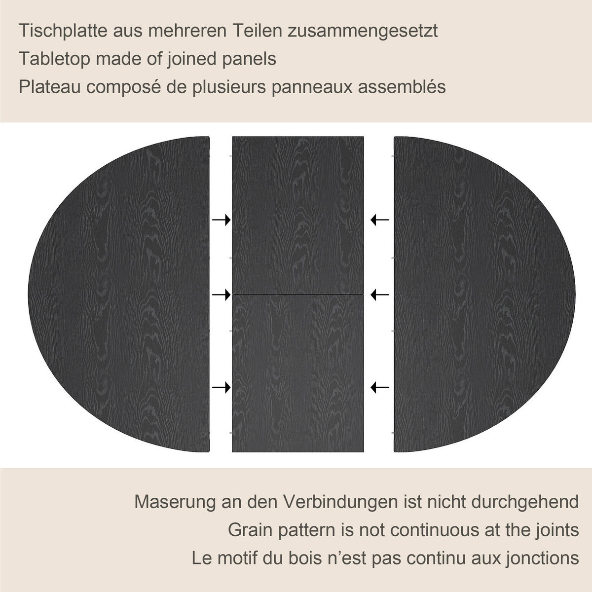 ESSTISCH Ausziehbar 110-150Cm Rund Oval Stauraum Schwarz - Schwarz, Holzwerkstoff (110/110/76cm) - FLIEKS