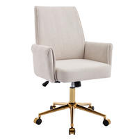 DREHSTÜHLE Stoff ergonomisch höhenverstellbar Rückenlehne - Weiß, Metall (61/107/64cm) - SHOPENTRA