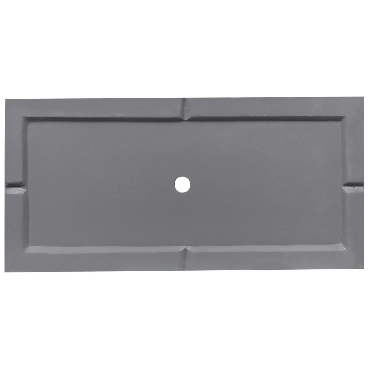 CVETLIČNI LONEC siva pravokoten 60/29/30 cm Myra - siva, naravni materiali (30cm) - Beliani