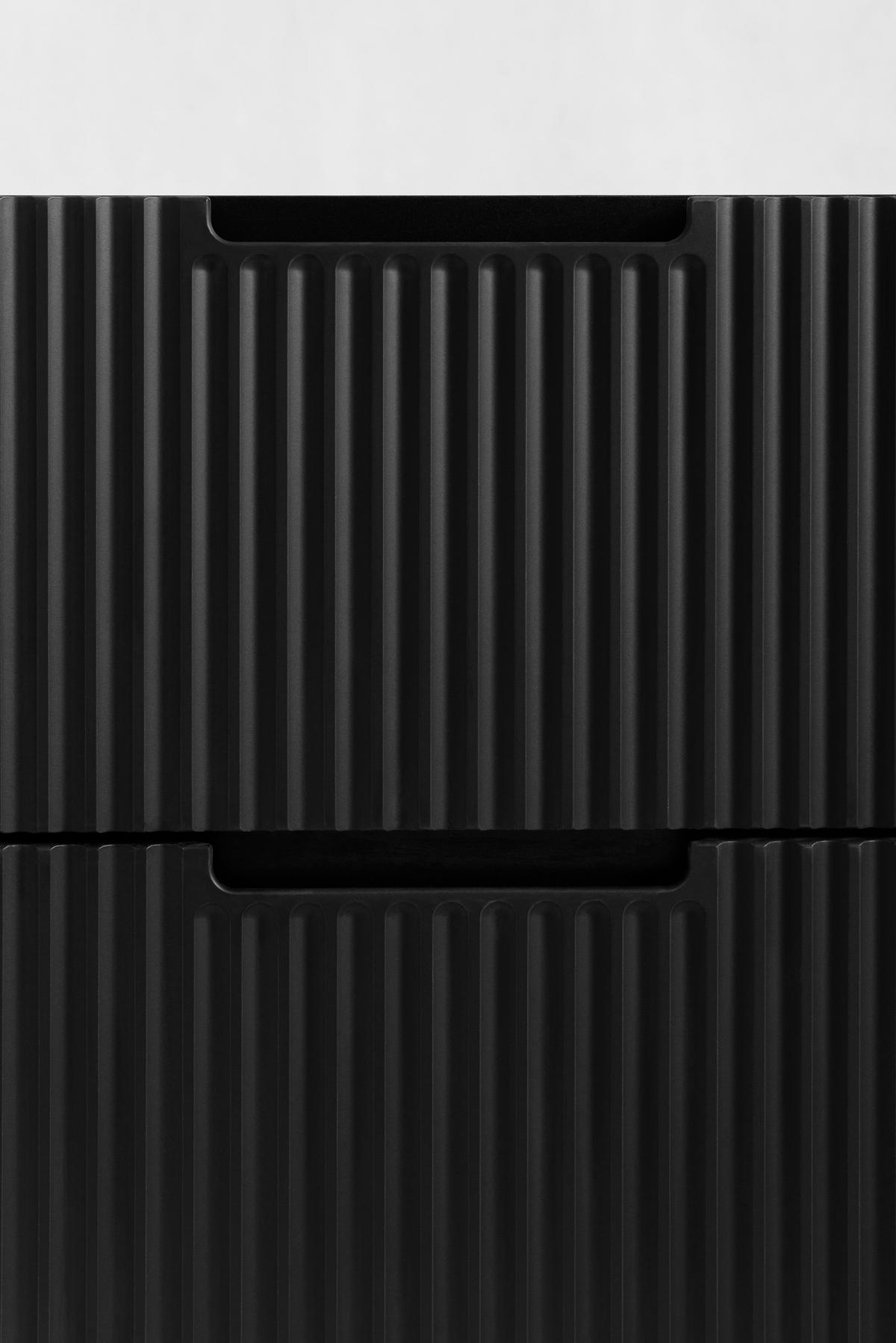 BADEZIMMERSCHRANK : Schwarz/Eiche Craft, 160 (2 x 80) x 58,6 x 46 cm - Schwarz/Braun, Holzwerkstoff (160/58.6/46cm) - 3XE LIVING