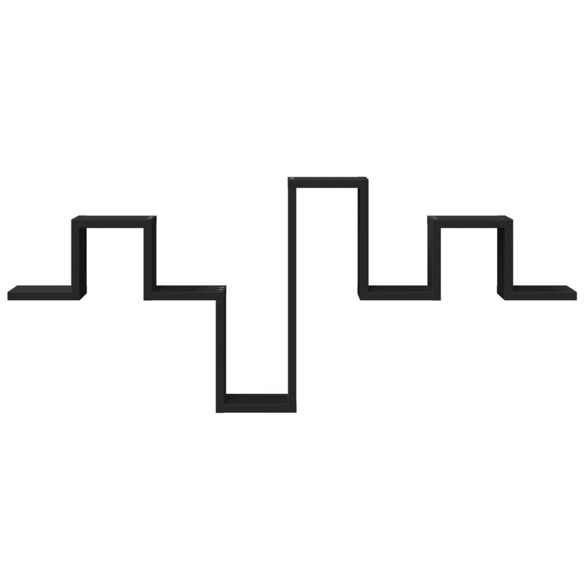 WANDREGAL 104,5/10/43 cm aus Holzwerkstoff Schwarz - Schwarz, Holz (104.5/43/10cm) - vidaXL