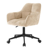 BÜROSTUHL - Beige, Textil/Metall (59/81/62cm) - home24