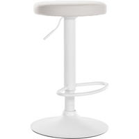 BARHOCKER Ponte 60-81 cm weiß - Weiß, Leder (38.5/60/38.5cm) - furnicato