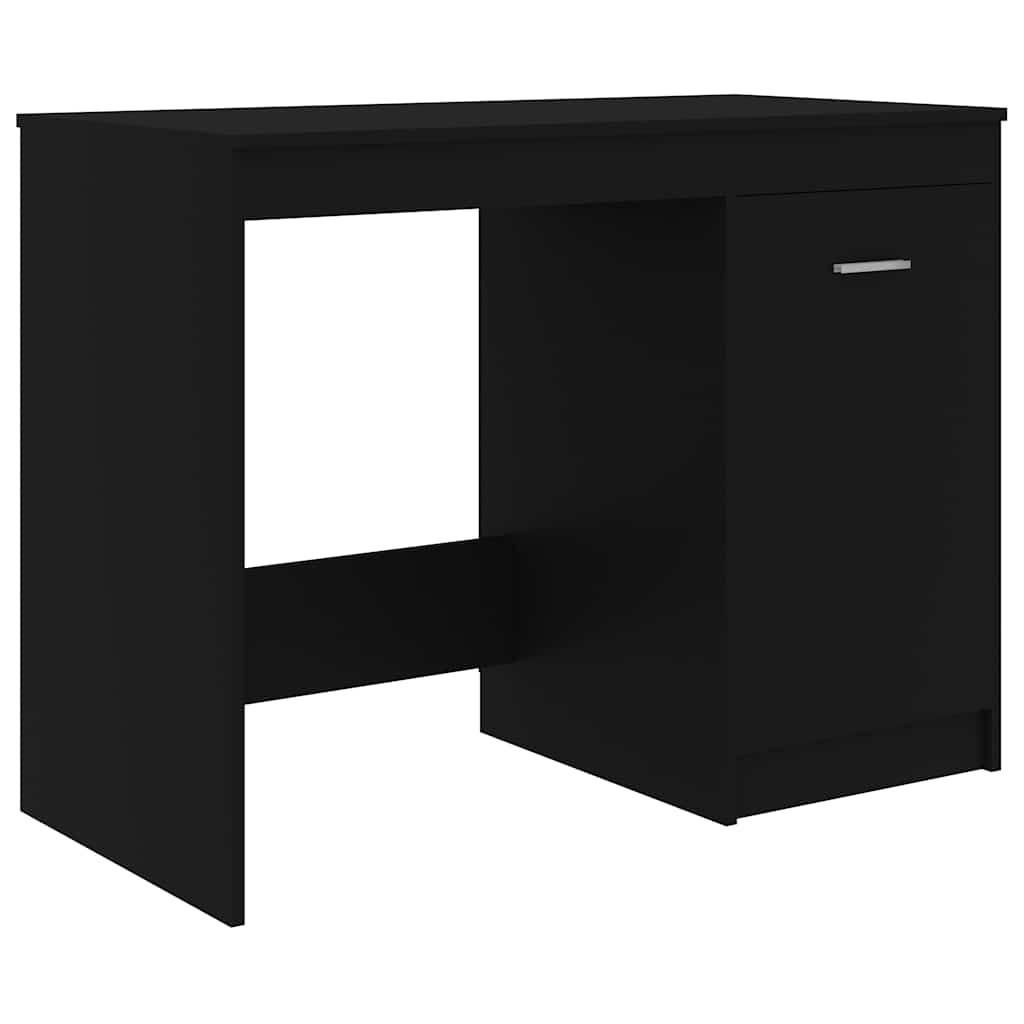 SCHREIBTISCH mit 1 Schrank 100/50/76 cm aus Holzwerkstoff Schwarz - Schwarz, Holz (50/100/76cm) - vidaXL