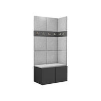 GARDEROBEN-SET Orion I - Hellgrau/Graphitfarben, Holzwerkstoff/Kunststoff (84/186/46cm) - MIRJAN24