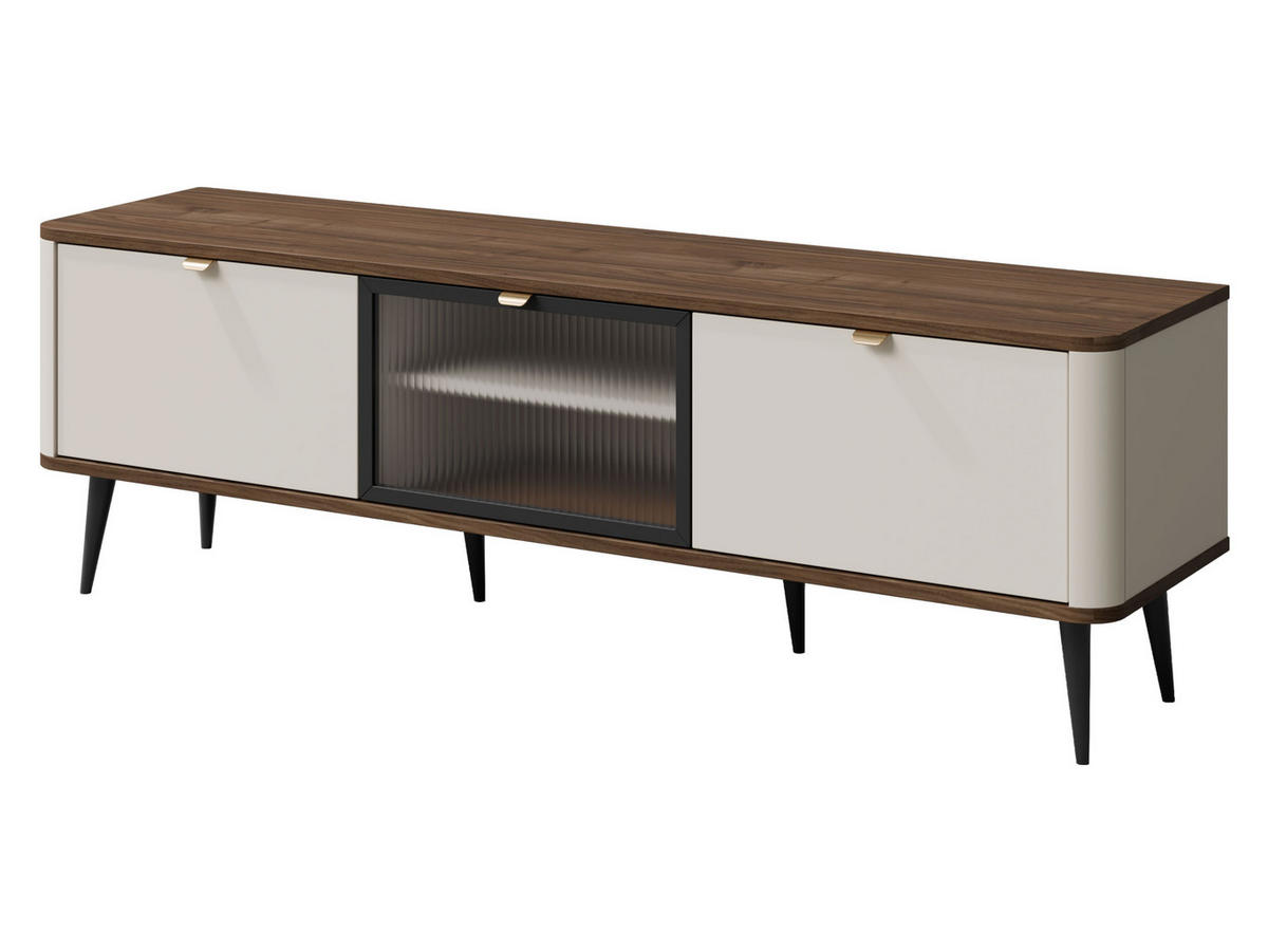 TV-ELEMENT Marly 2K1W RE12 - Kaschmir/Goldfarben, Holzwerkstoff/Metall (160/52/40cm) - MIRJAN24