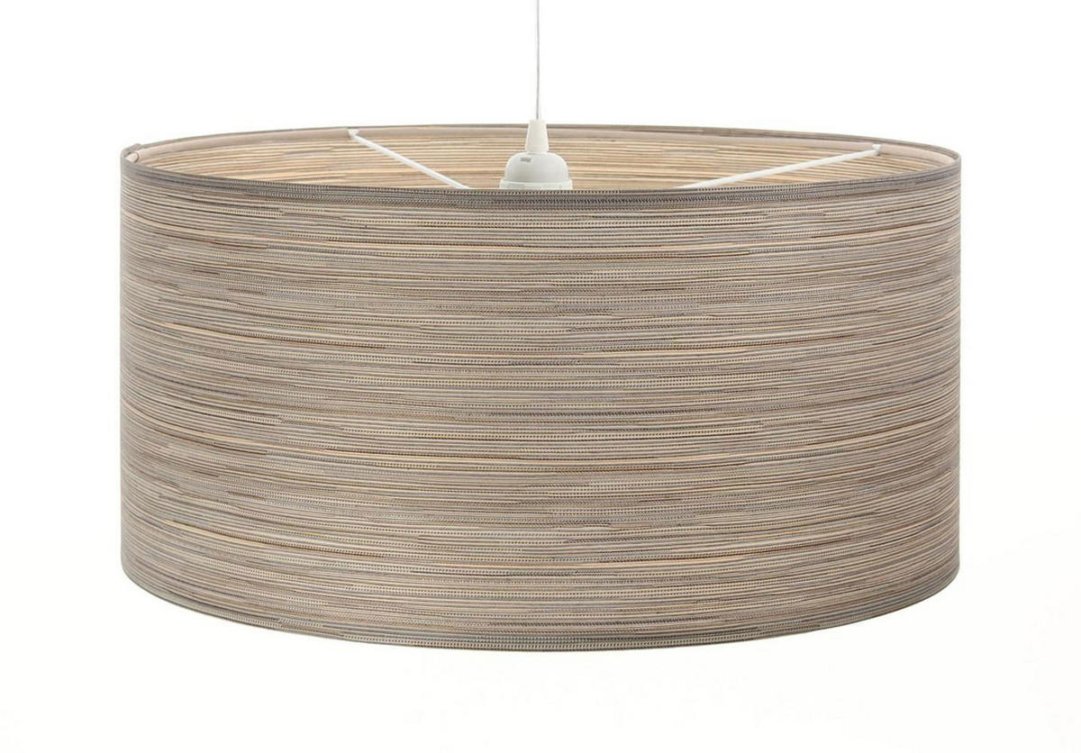 HÄNGELEUCHTE Grau 50/25 cm - Beige/Grau, Kunststoff (50/0.6/25cm) - ONZENO