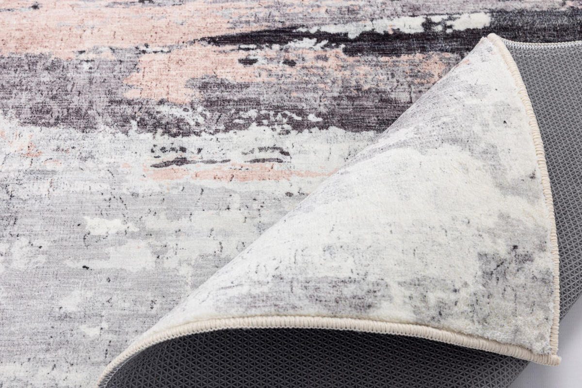 BADTEPPICH Ariella Grau 60x100 cm - Rosa, Textil (60/100cm) - Gino Falcone