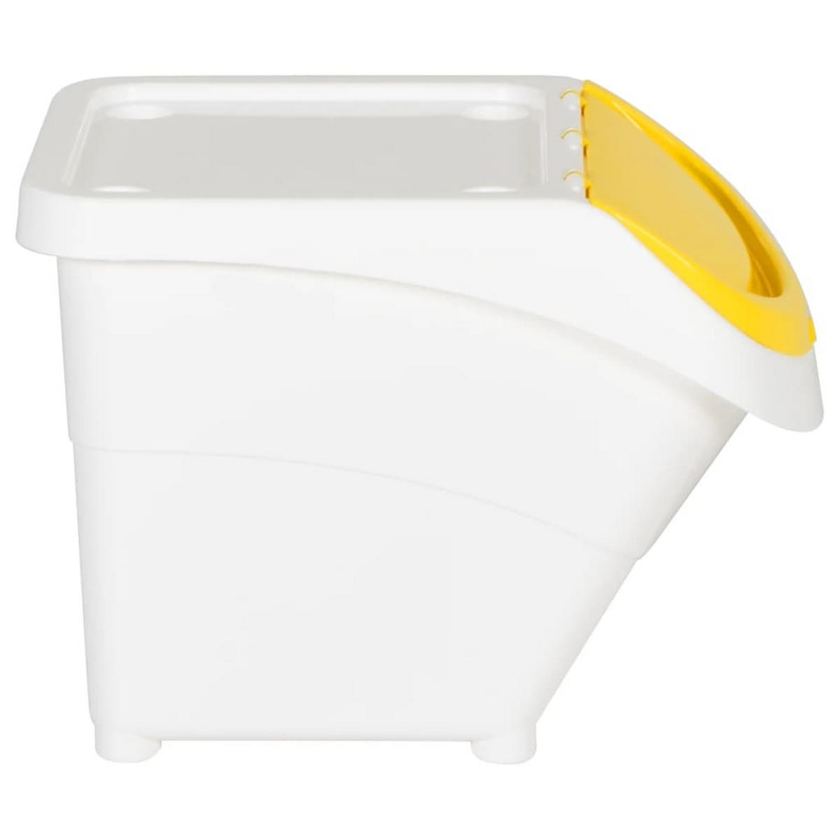 ABFALLBEHÄLTER (3er-Set) mit Deckeln 3x26L Weiß - Weiß, Kunststoff (43.5/32.5/31cm) - DELUKE