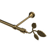 GARDINENSTANGE Primus Alessia 100 cm, 1-läufig (ohne Ringe), 16 mm Ø Messing Antik - Messingfarben/Bronzefarben, Metall (100cm) - INTERDECO