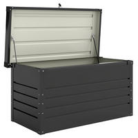 GARTENBOX Verzinkter Stahl Grau - Grau, Metall (61/62/120cm) - Outsunny