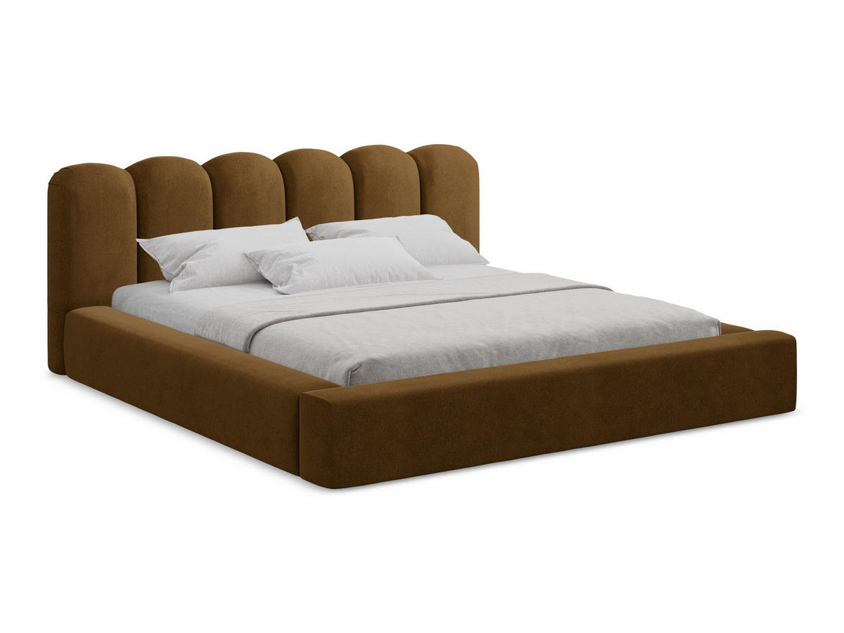 POLSTERBETT mit Bettkasten und Lattenrost 180x238 Gelb - Currygelb/Gelb, Kunststoff/Textil (140/200cm) - Makamii