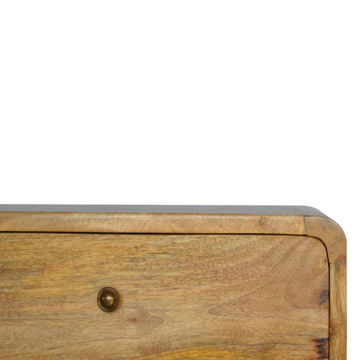 NACHTTISCH mit Schubladen - Messingfarben/Braun, Holz/Metall (45/25/32cm) - Artisan Furniture
