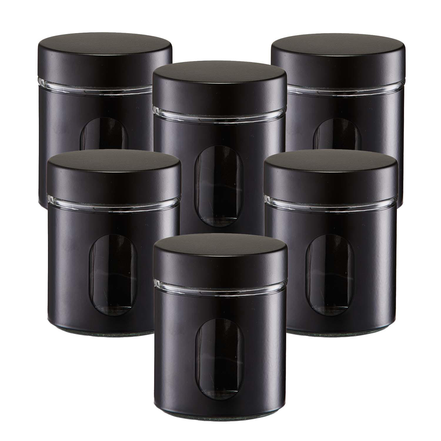 Zeller Present Vorratsglas Schwarz 10.2x12.5x10.2 cm