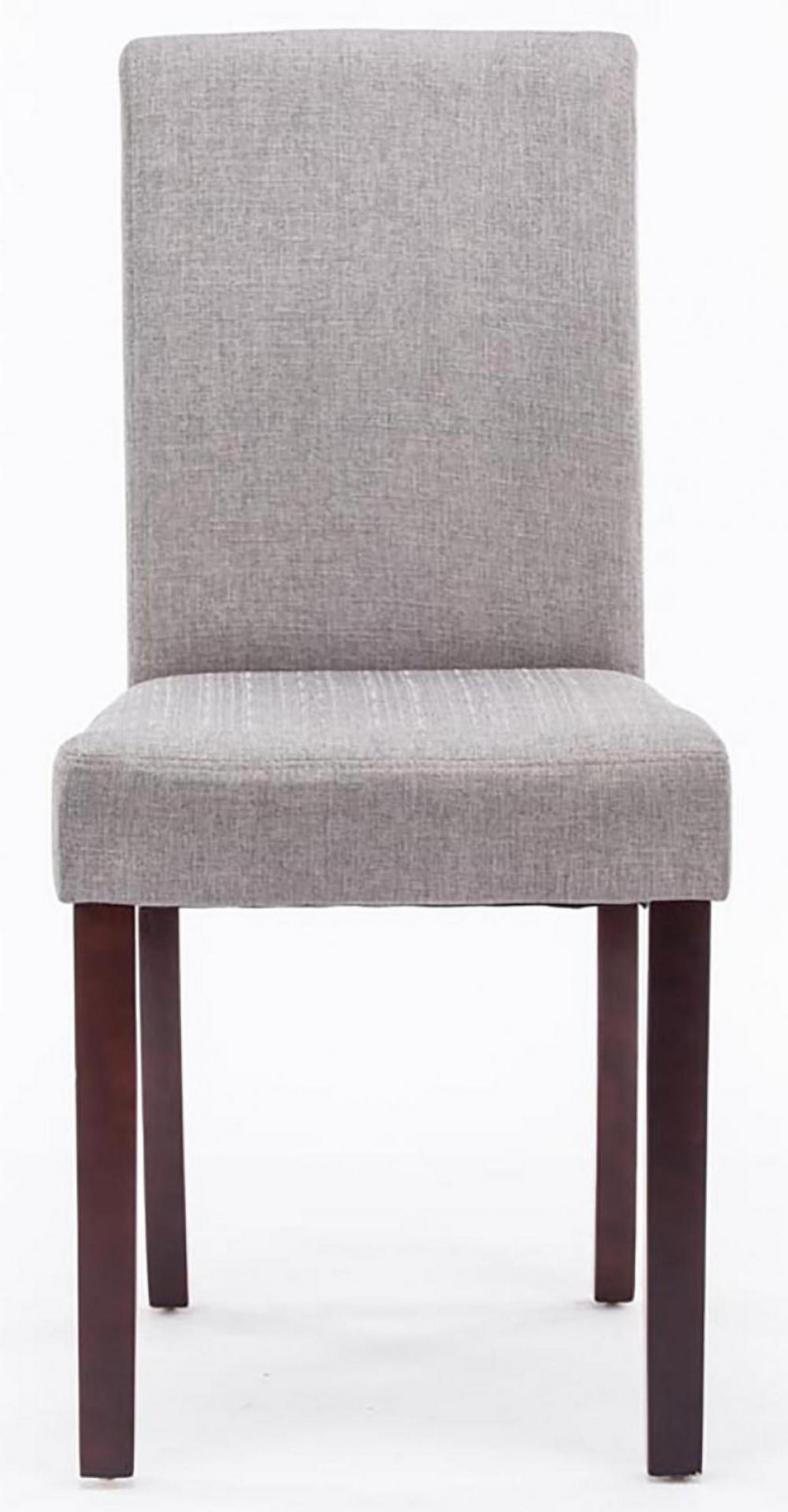 STUHL Stoff Hellgrau - Hellgrau/Cappuccino, Holz/Textil (41/91/47cm) - CLP