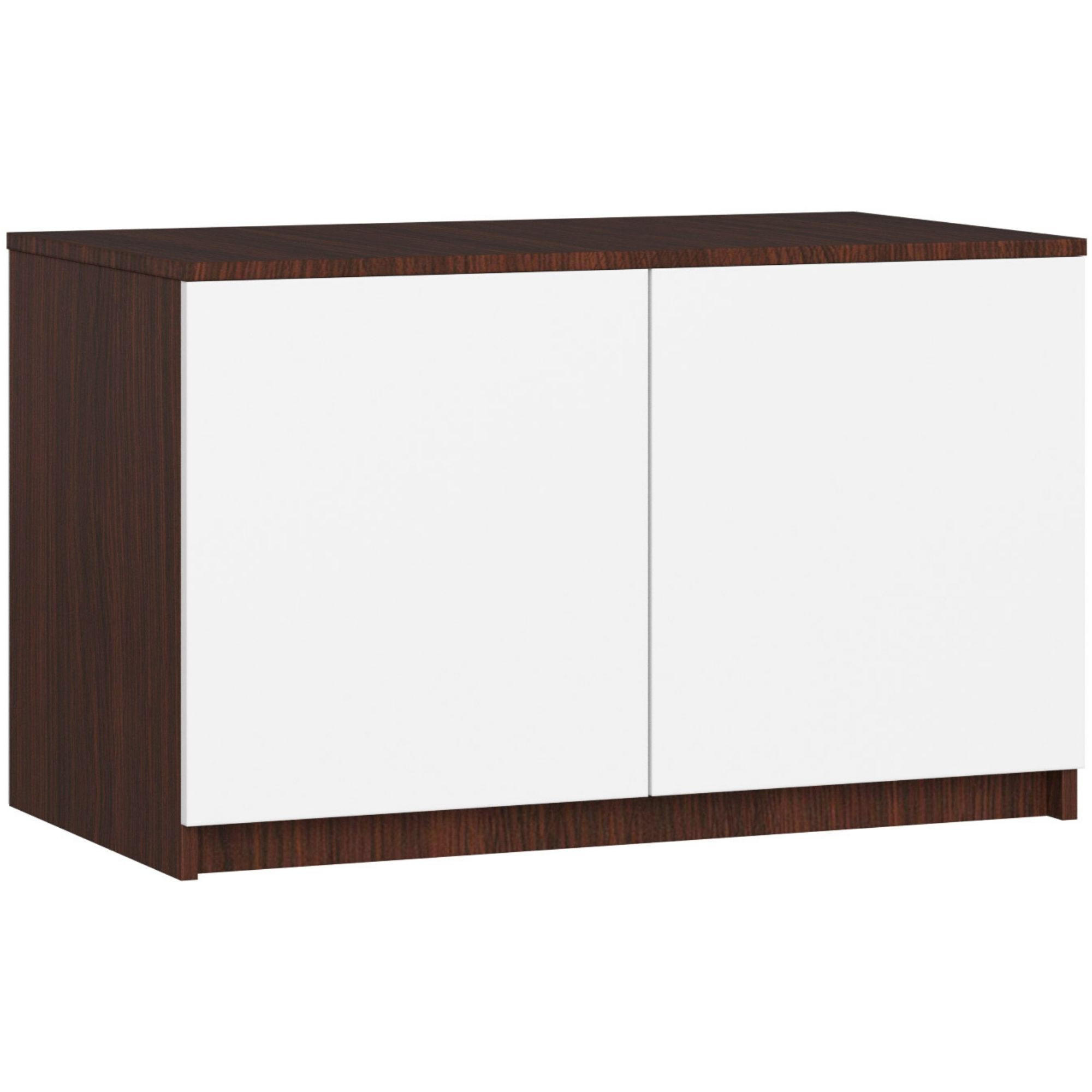 KLEIDERSCHRANK AUFSATZSCHRANK Wengefarben,Weiß 90x51x55cm - Wengefarben/Weiß, Holzwerkstoff (90/55/51cm) - Akord