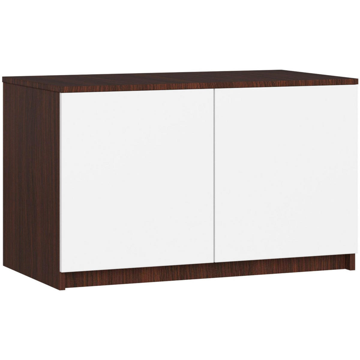 KLEIDERSCHRANK AUFSATZSCHRANK Wengefarben,Weiß 90x51x55cm - Wengefarben/Weiß, Holzwerkstoff (90/55/51cm) - Akord