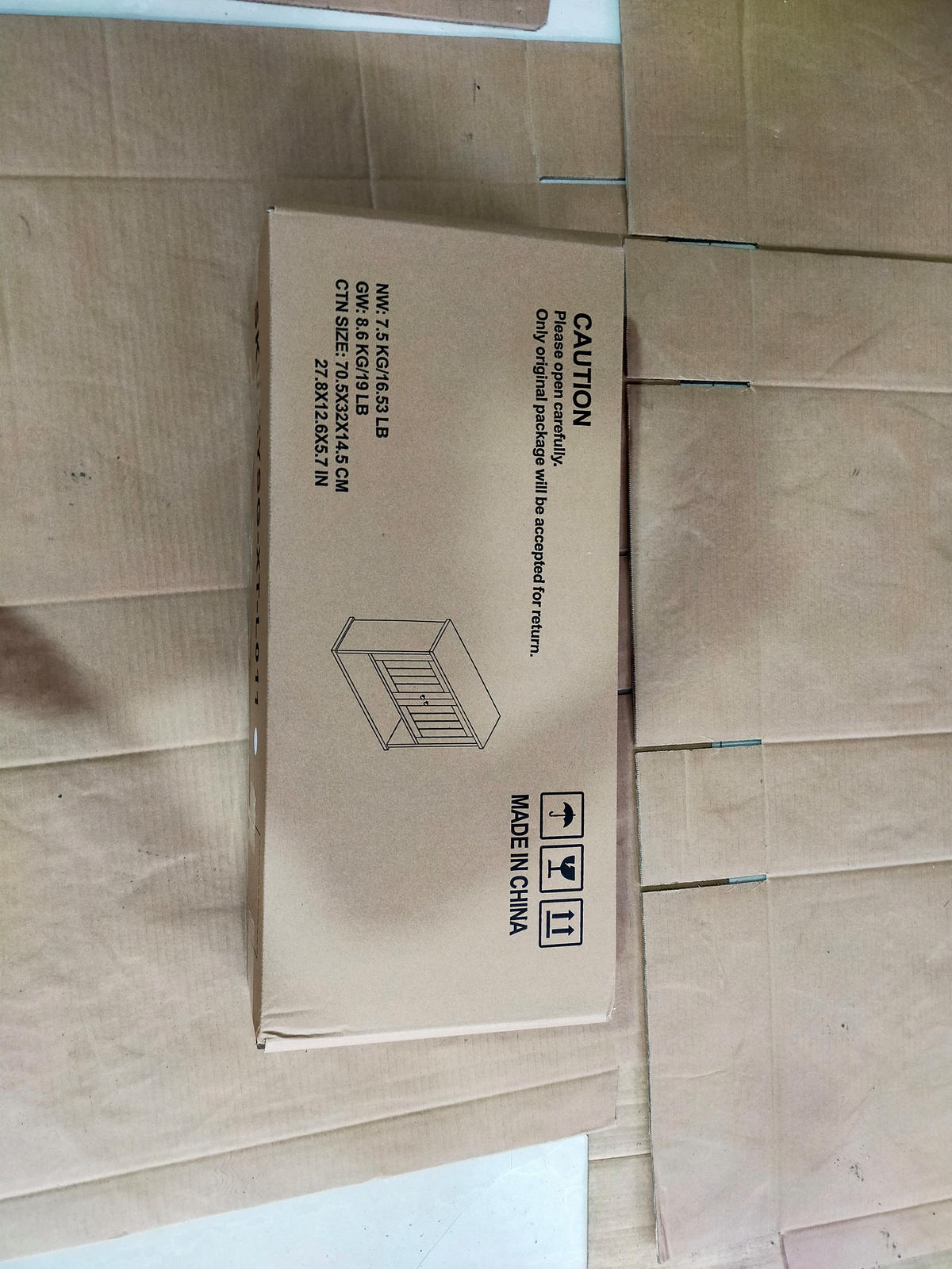 WANDSCHRANK Badezimmerschrank 54.6x19.8x59.9cm in Weiß mit verstellbaren Regalen - Weiß, Holzwerkstoff (54.6/59.9/19.8cm) - Modfu