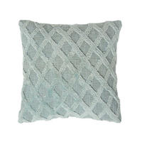 DEKOKISSEN Tufted 45/45 cm grün mit Rautenmuster - Salbeigrün, Textil (45/45cm) - Homescapes