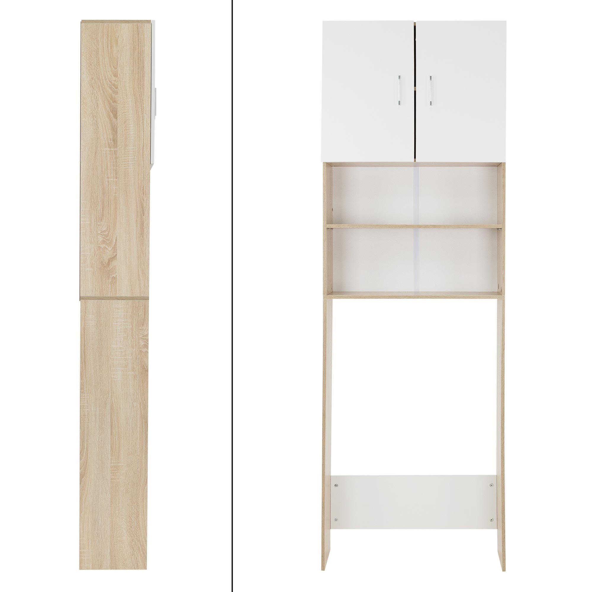 WASCHMASCHINENSCHRANK - Beige, Holzwerkstoff (25/190/63cm) - ECD-Germany