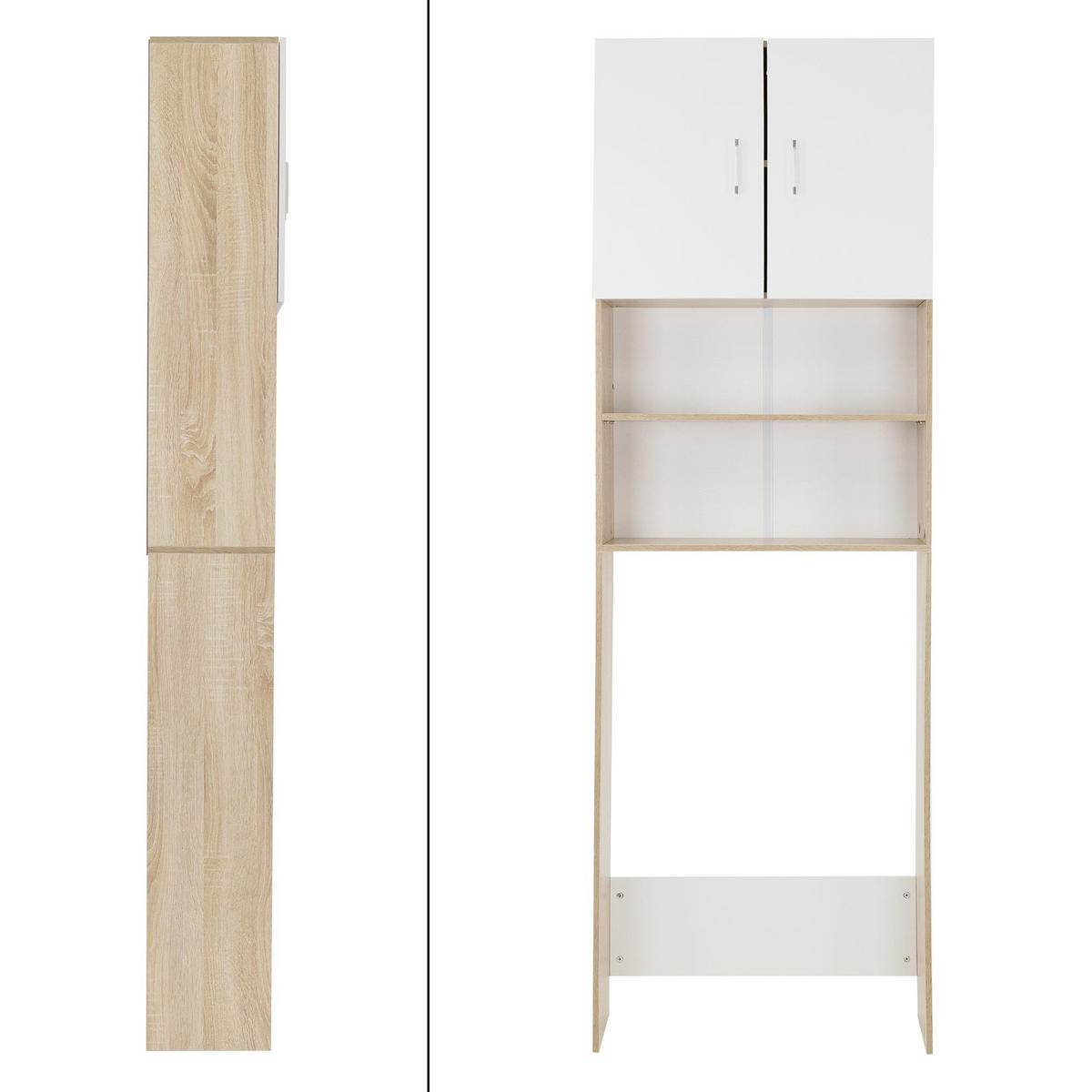 WASCHMASCHINENSCHRANK - Beige, Holzwerkstoff (25/190/63cm) - ECD-Germany