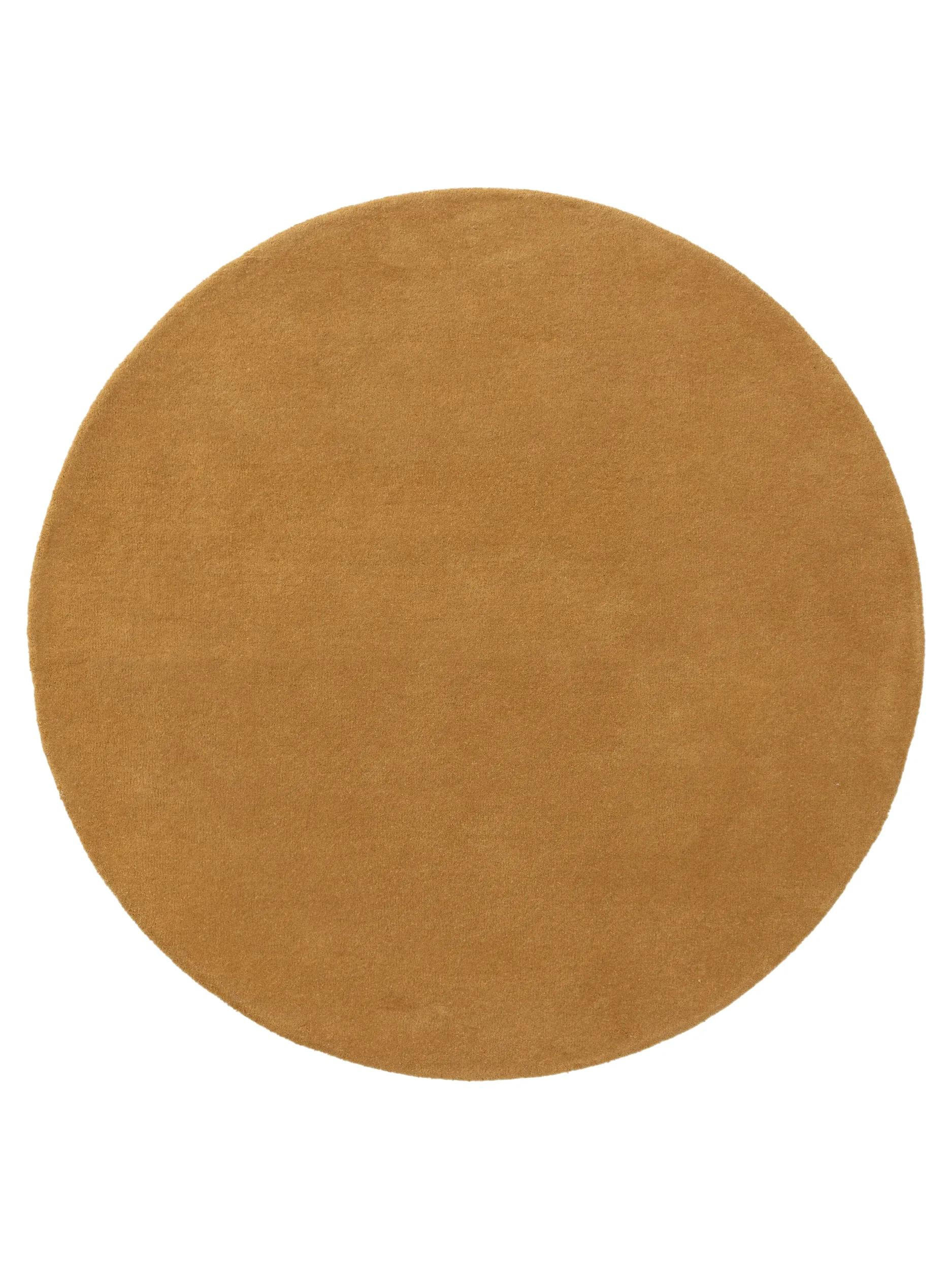 WOLLTEPPICH rund Bent Gelb ø 150 cm rund - Gelb, Textil (150/150cm) - benuta Nest