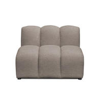 SOFAELEMENT Chenille Stoff Beige - Beige/Schwarz, Holzwerkstoff/Kunststoff (90/70/89cm) - Makamii