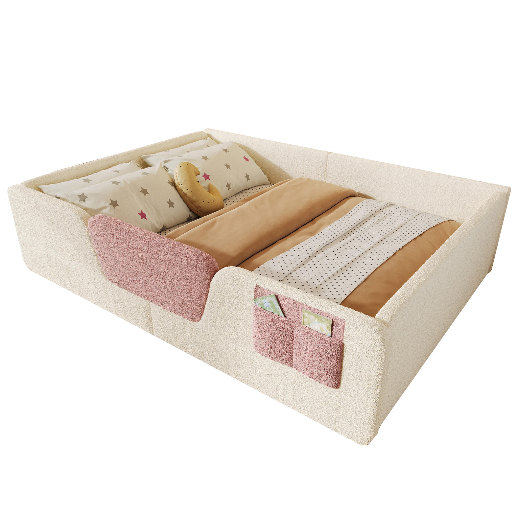 Beauniv Polsterbett Beige 90x190 cm