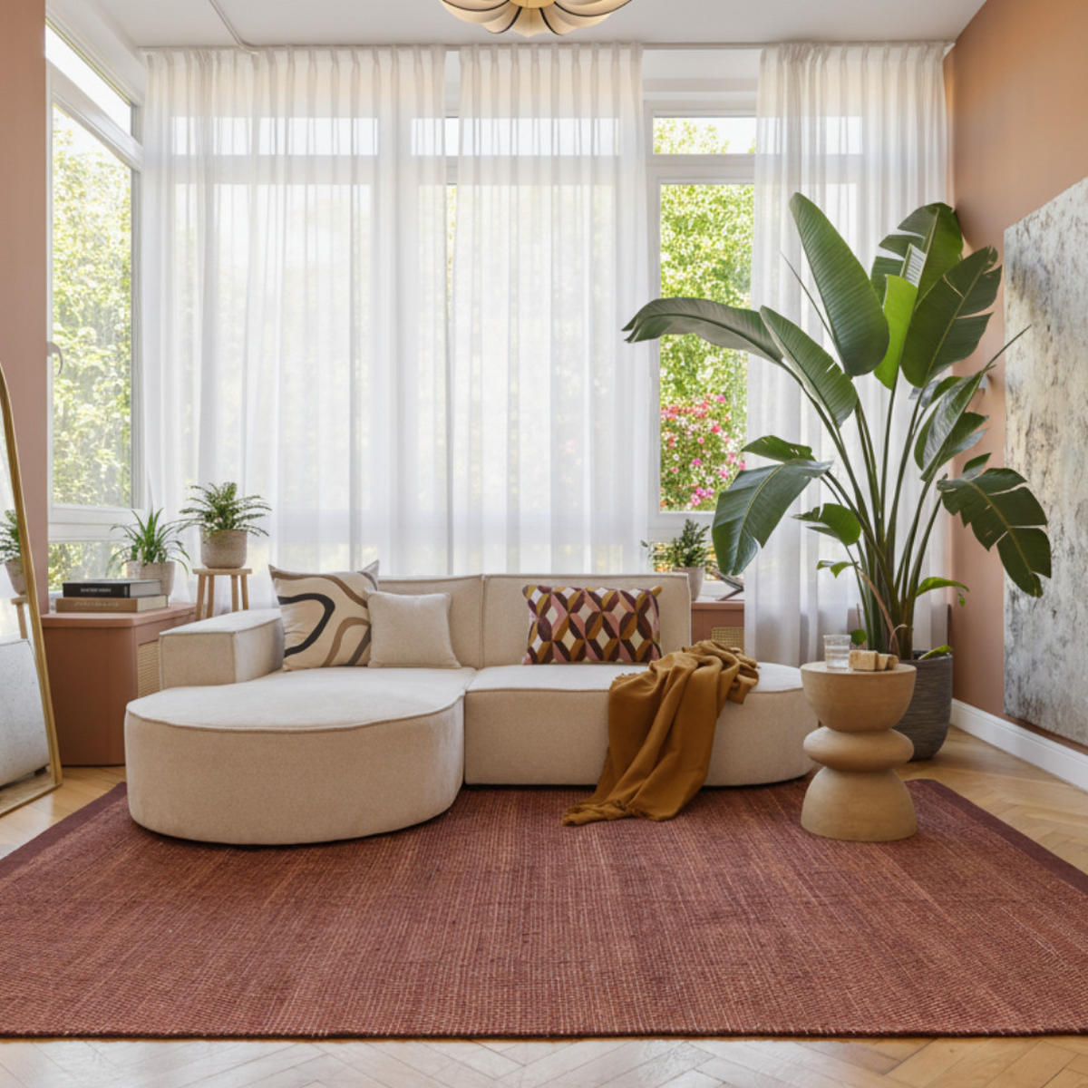 TEPPICH LONI Braun 120/170 cm - Braun, Textil (120/170cm) - Tapiso