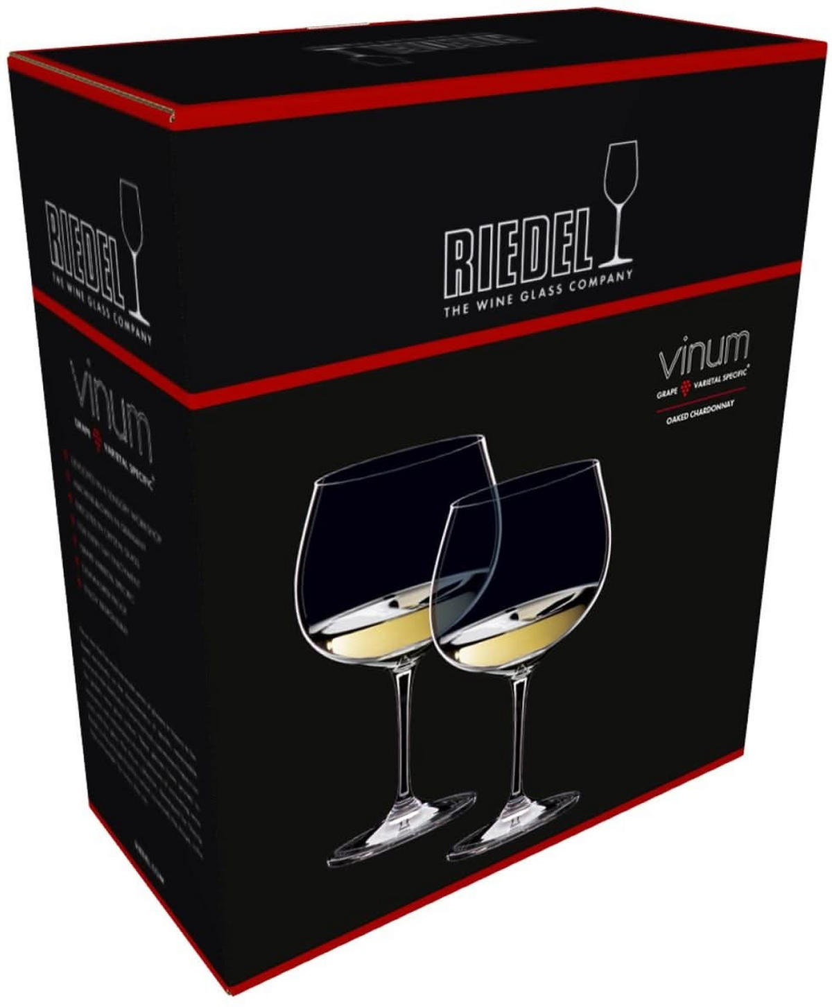 ROTWEINGLAS Vinum Chardonnay, hochwertiges Glas, 600 ml, 2er Set - Transparent, Glas (0.6L) - Riedel