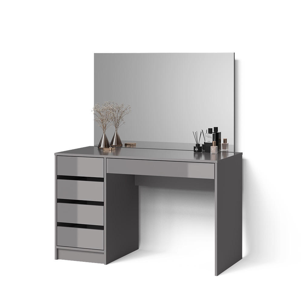 SCHMINKTISCH Imola Grau 120 cm - Grau, Holzwerkstoff (120/75/55cm) - Livinity®