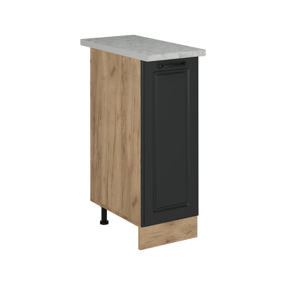 APOTHEKERSCHRANK R-Line Anthrazit Landhaus 30 cm AP Marmor - Honigeiche/Anthrazit, Holzwerkstoff (30/81.6/60cm) - Vicco