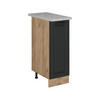 APOTHEKERSCHRANK R-Line Anthrazit Landhaus 30 cm AP Marmor - Honigeiche/Anthrazit, Holzwerkstoff (30/81.6/60cm) - Vicco