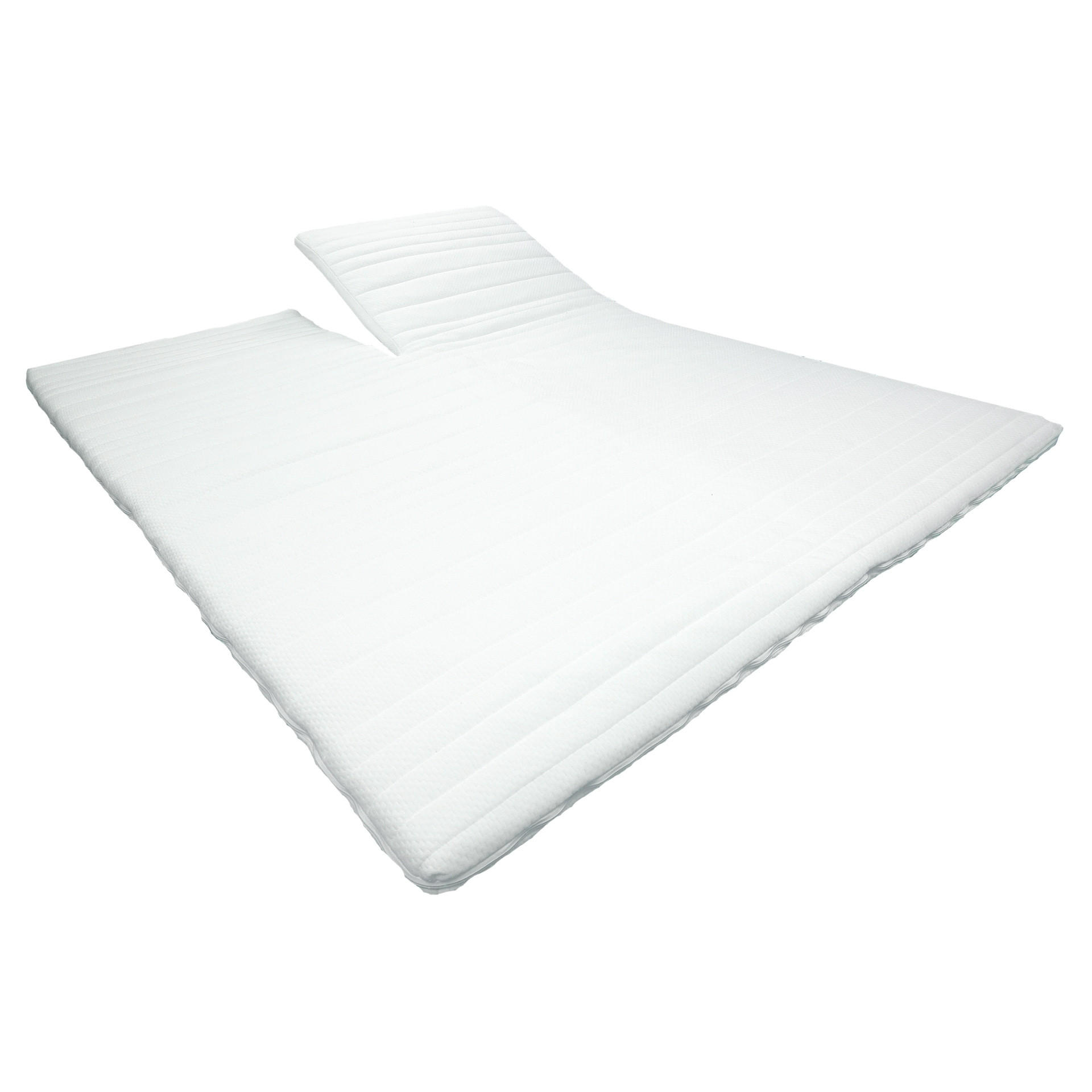 SPLIT TOPPER Komfort 180/200 cm - 6cm Höhe - Weiß, Textil (180/200cm) - AM Qualitätsmatratzen