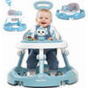 LAUFLERNWAGEN mit Spielset & Bodenmatte Blau - Blau, Kunststoff (70/70cm) - Twinky