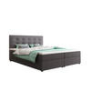BOXBETT FADO 1 mit Matratze H3 und Topper 140x200 Cosmic 160 - Grau, Holz/Textil (140/200cm) - Bedante