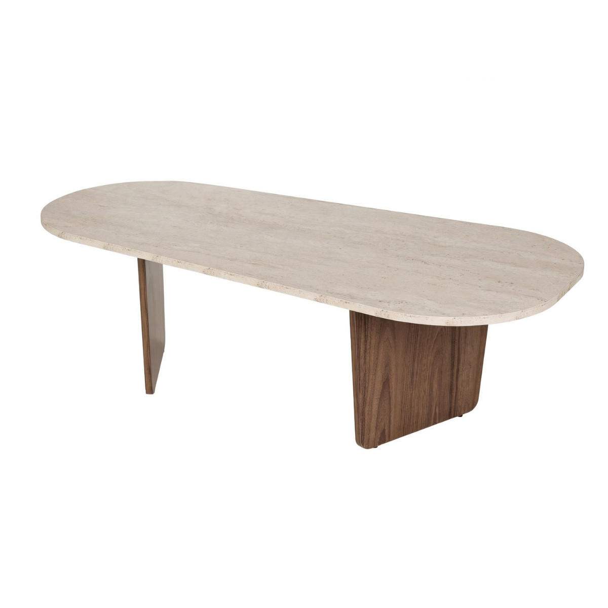 COUCHTISCH mit abgerundeter Tischplatte L130 cm 65/130/40 cm - Eichefarben, Holzwerkstoff (70/65/40cm) - Calicosy