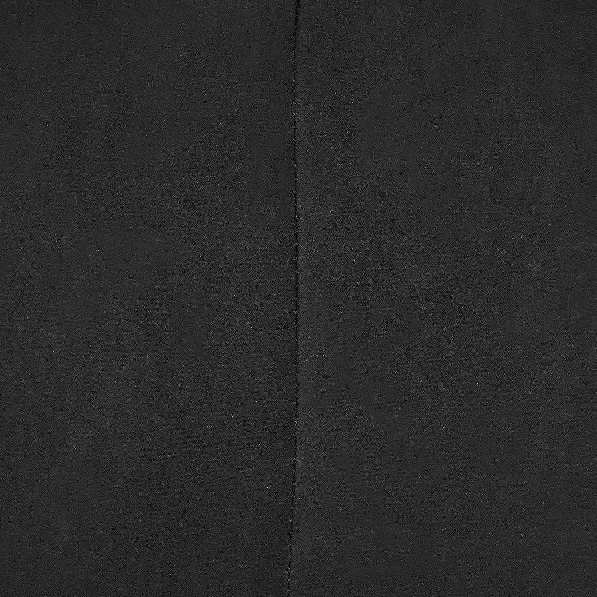 MASSAGESESSEL mit Fußhocker Polyester Schwarz Hero - Schwarz, Holz/Textil (50/102/75cm) - Beliani