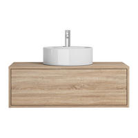 EINZELWASCHTISCH - 94 cm x 47 cm - Holz, Platte - Naturfarben Hell - TEANA - Naturfarben, Holz (94/32/47cm) - Vente-Unique