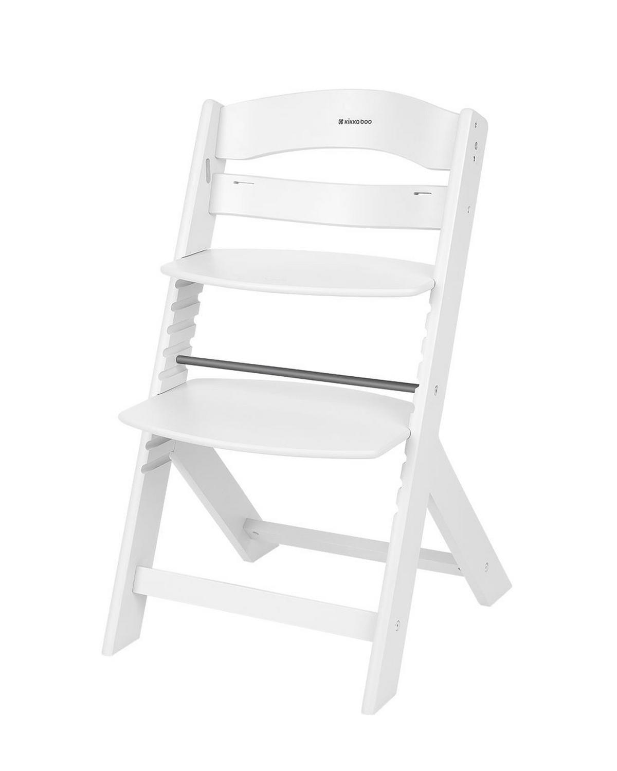 KINDERHOCHSTUHL Nordy Holz weiß Kinderstuhl Fußstütze verstellbarer Sitz - Weiß, Holz (44/79/49cm) - Kikka boo