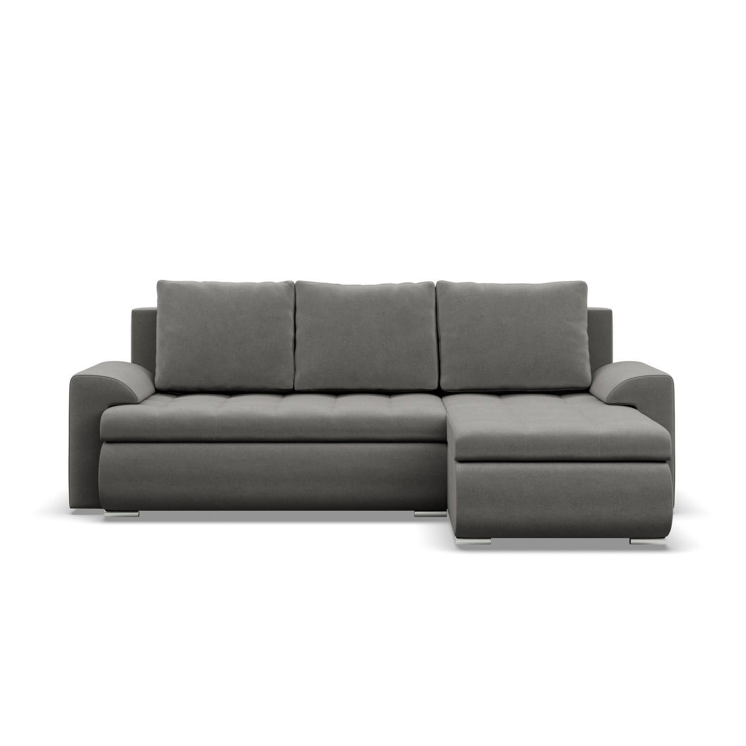 ECKSOFA RECHTS MIT SCHLAFFUNKTION FORESTA, Hellgrau - Hellgrau, Textil (230/159cm) - Mebligo