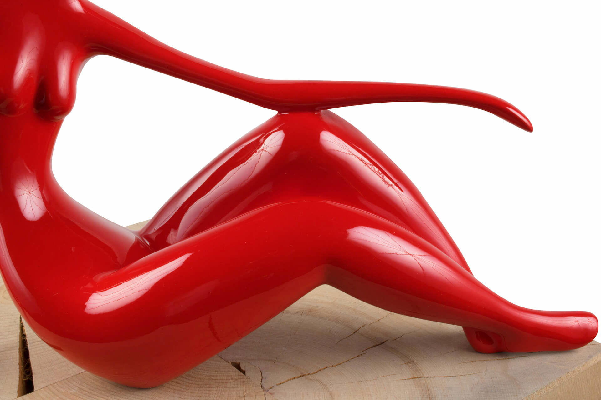 SKULPTUR Rot 36/22 cm - Rot, Stein (0.9/22/10cm) - KUNSTLOFT