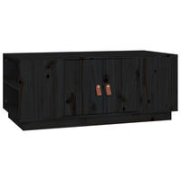 COUCHTISCH Schwarz 100x50x41 cm Massivholz Kiefer - Schwarz, Holz (100/50/41cm) - furnicato